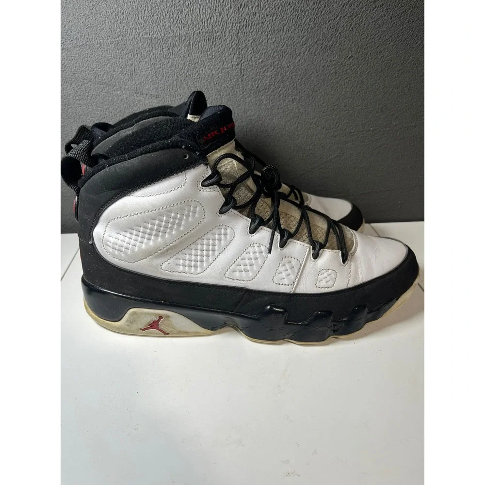 Air Jordan 9 Retro Space Jam White Black True Red Mens Basketball Shoes Size 12